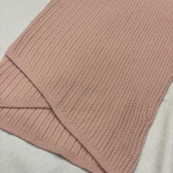 Express Super High Waisted Cable Knit Faux Wrap Mini Sweater Skirt NWT Pink SZ S - Picture 5 of 10